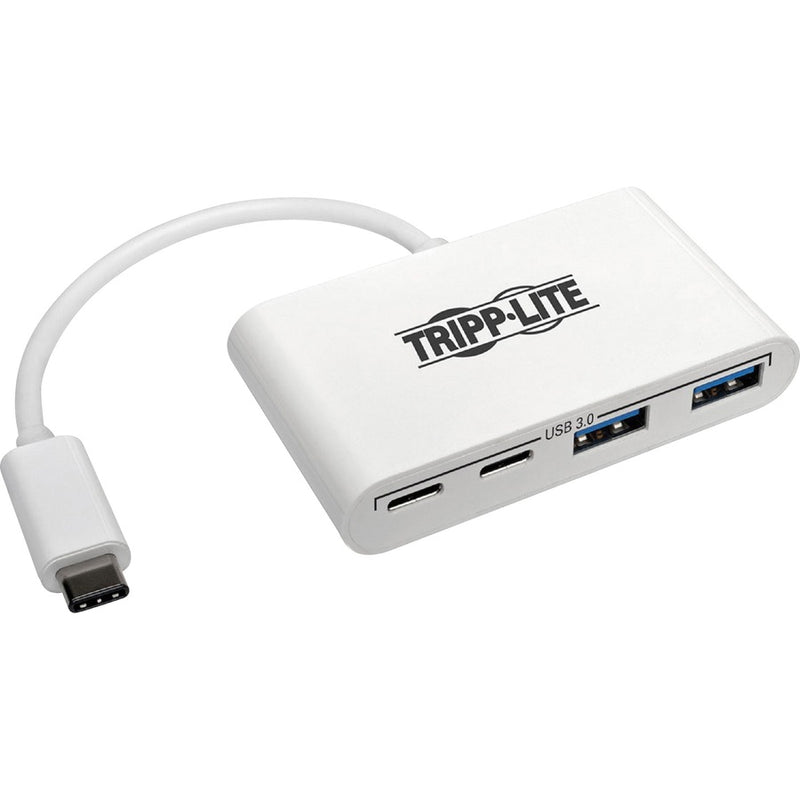 Tripp Lite U460-004-2A2C 4-Port White USB-C 3.0 Hub with Dual USB-C and Dual USB-A Ports
