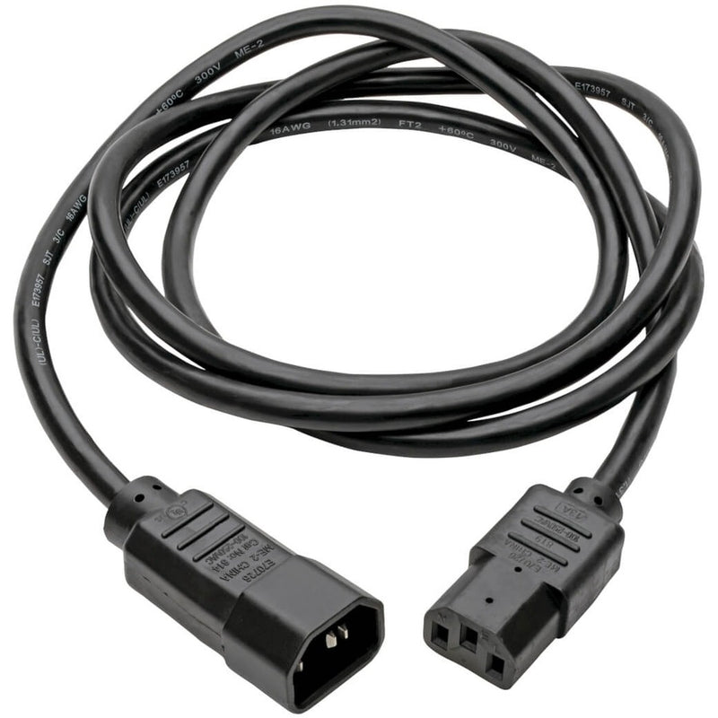 Tripp Lite P004-006 6ft 18AWG 10A Black C13 Female to C14 Male PDU Extension Cord