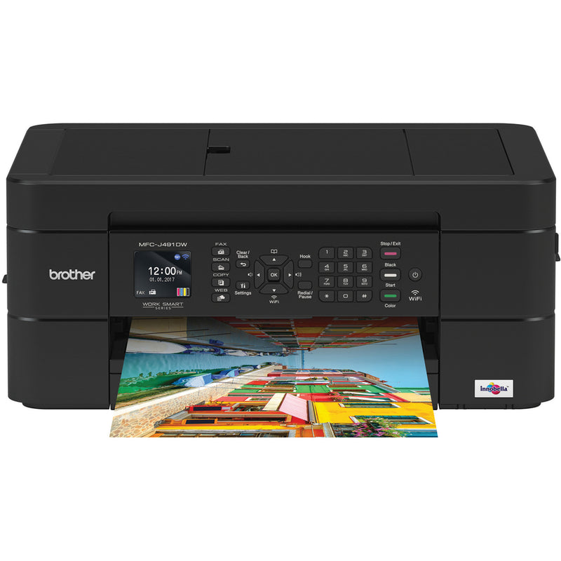 Brother MFC-J491DW Wireless Color Inkjet All-in-One Printer with Mobile Device and Duplex Printing