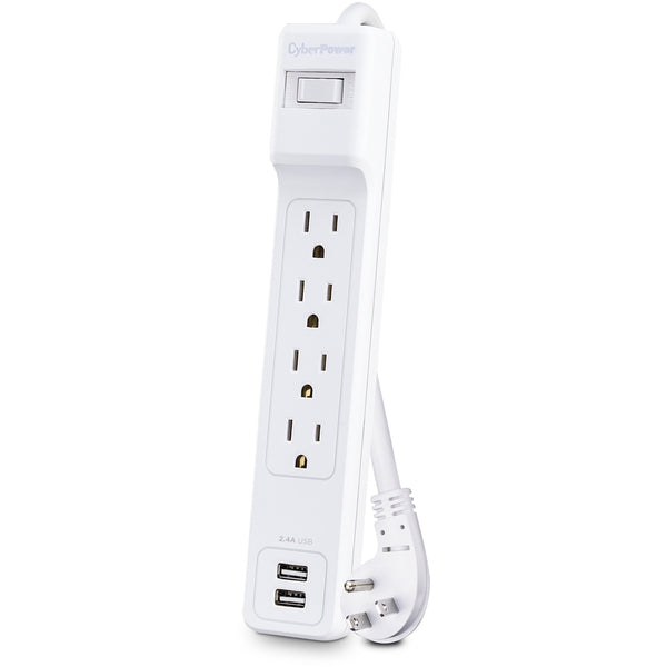 CyberPower CyberPower P403URC1 4-Outlet Home Office Surge Protection with 500 Joules 15 AMP and 3ft Right Angle Power Cord Default Title

