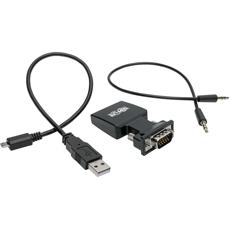 Tripp Lite P131-000-A-DISP HDMI Female to VGA Male Active Adapter Video Converter with Audio