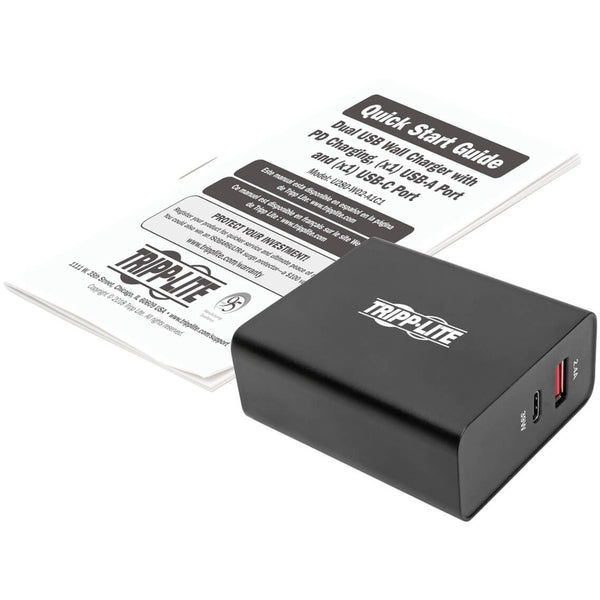 Tripp Lite Tripp Lite U280-W02-A1C1 Dual-Port USB Wall Charger with PD Charging USB-C 39W and USB-A 5V 2.4A 12W Default Title
