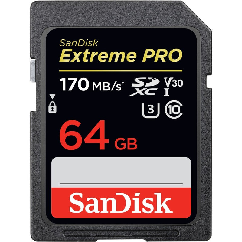 SanDisk SDSDXXY-064G-ANCIN 64GB Extreme PRO V30 UHS-I SDXC Memory Card