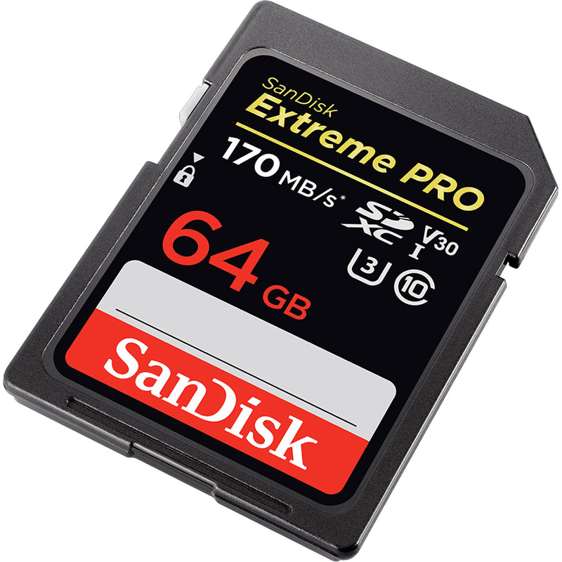 SanDisk SDSDXXY-064G-ANCIN 64GB Extreme PRO V30 UHS-I SDXC Memory Card