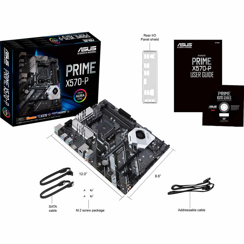 ASUS PRIME X570-P AMD Ryzen AM4 Socket Motherboard with Aura Sync RGB