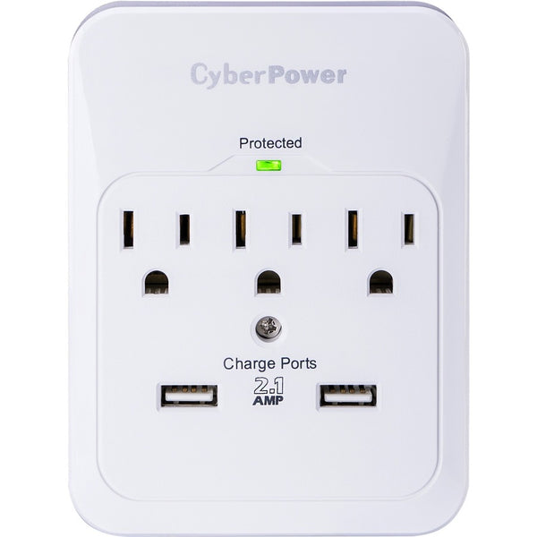 CyberPower CyberPower Home & Office 3 Outlet + 2 USB Port Surge Protector Default Title
