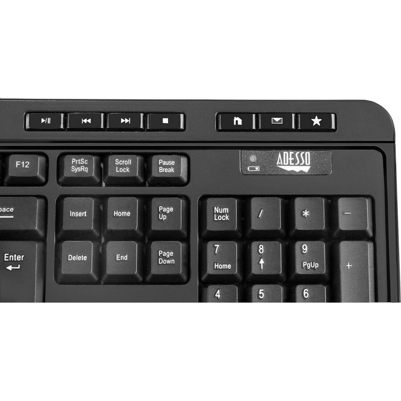 Adesso WKB-1320CB EasyTouch 1320 Antimicrobial Wireless Desktop Keyboard and Mouse