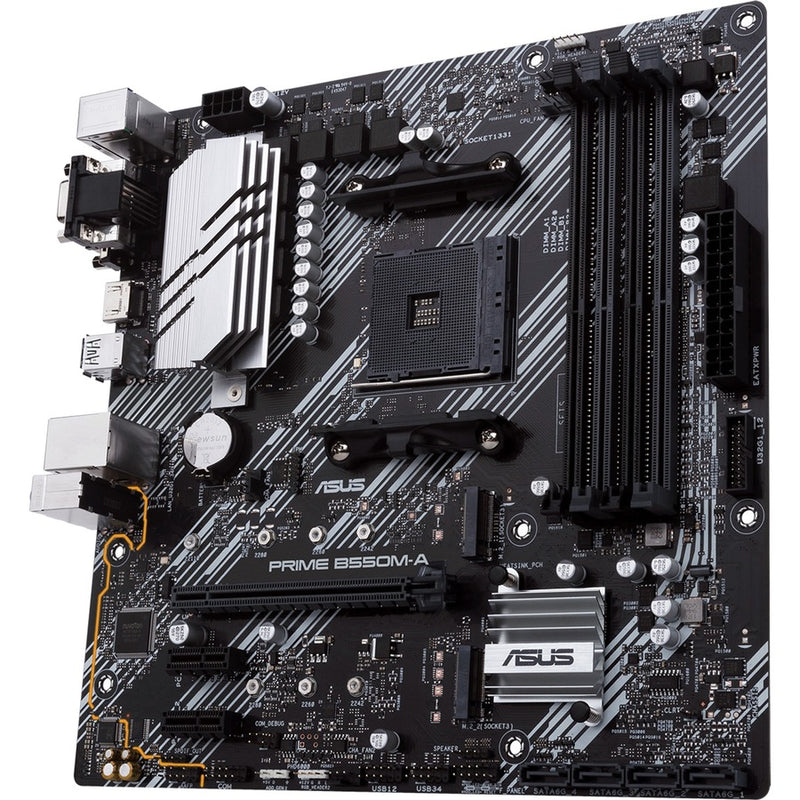ASUS PRIME B550M-A/CSM AMD Ryzen AM4 B550 Micro ATX Motherboard with Dual M.2 and Aura Sync RGB Headers