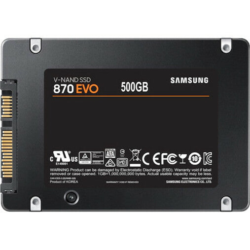 Samsung MZ-77E500E 500GB 2.5in 870 EVO SATA III Internal V-NAND SSD
