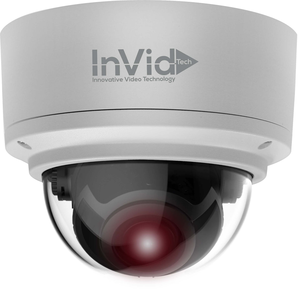 InVid ELEV-C2DRIRA2812DN 2 Megapixel TVI/AHD/CVI Analog Outdoor Dome  2.8- 12mm Motorized Auto-Focus  up to 98’ IR Range  D-WDR  Dual Voltage