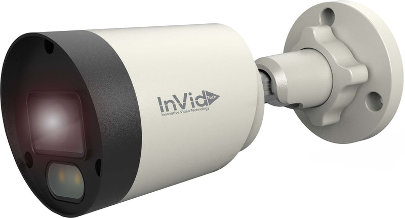 InVidTech ELEV-C5BXIR28WL 5 Megapixel Outdoor Bullet  2.8mm Lens  Color image at night with White Light LED up to 65’  WDR  DC12V