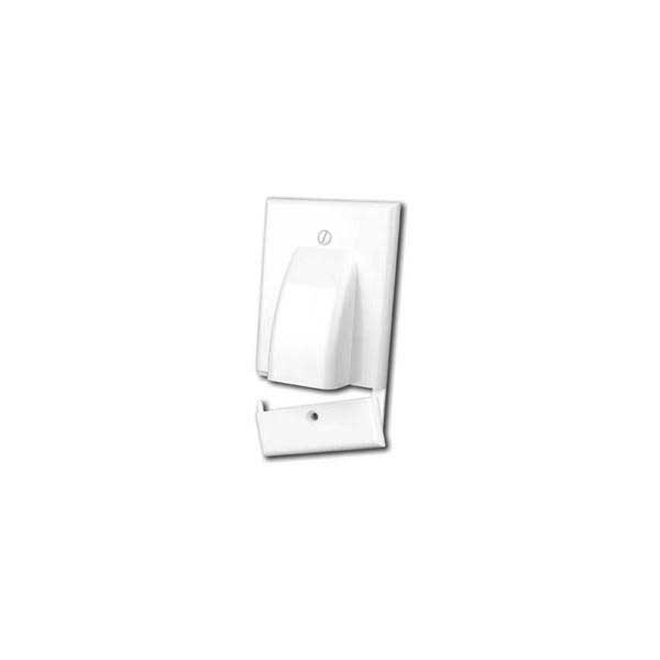 Vanco Hinged Bulk Cable Wall Plate - Ivory