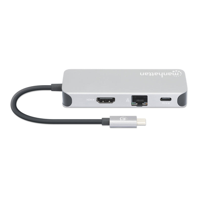 Manhattan 130615 8-in-1 USB-C Docking Station with Power Delivery