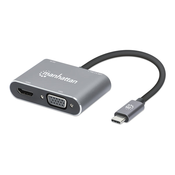 Manhattan Manhattan 130691 4-in-1 USB-C to HDMI & VGA Docking Converter with Power Delivery Default Title
