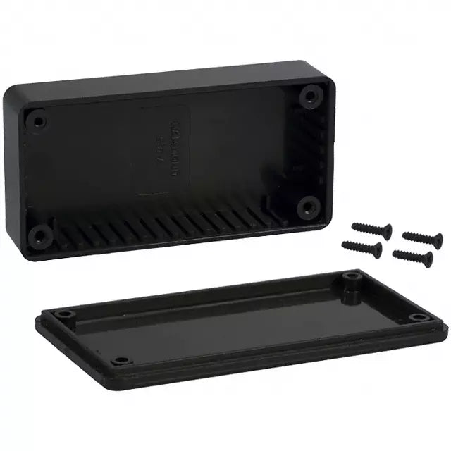 Black Multi-Purpose Plastic Box, 3.9" x 2.0" x 0.8"