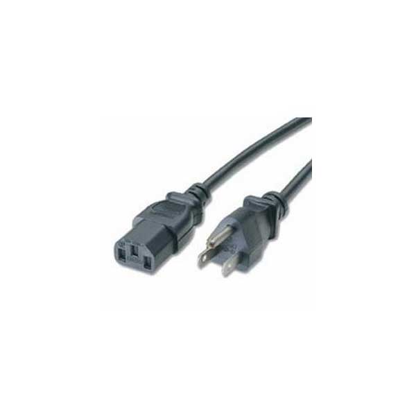 Black 18AWG 3 SJT Replacement Power Cord - 10'