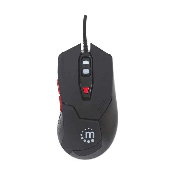 Manhattan 176071 Wired USB Optical Gaming Mouse with LED Lighting and Adjustable DPI