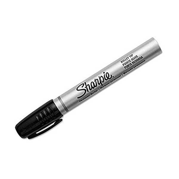 Sharpie Sharpie Permanent Marker, Bullet Tip, Metal, Black, Sold Individually Default Title
