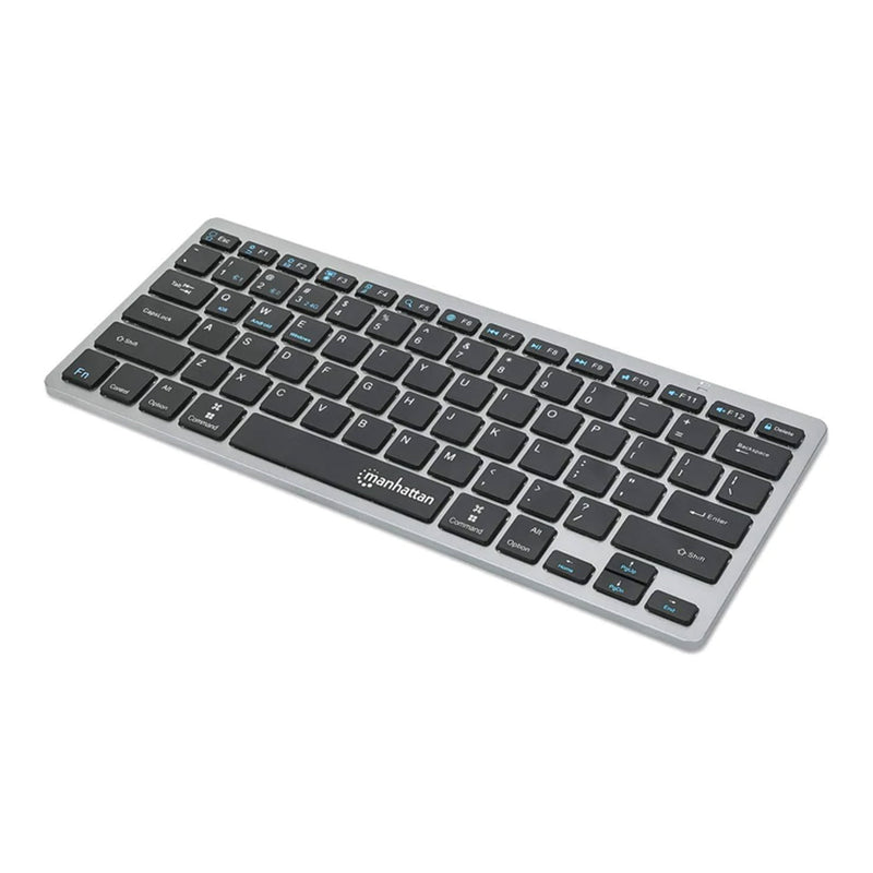 Manhattan 180559 Dark Gray Ultra Slim Dual-Mode Bluetooth 2.4GHz Wireless Keyboard