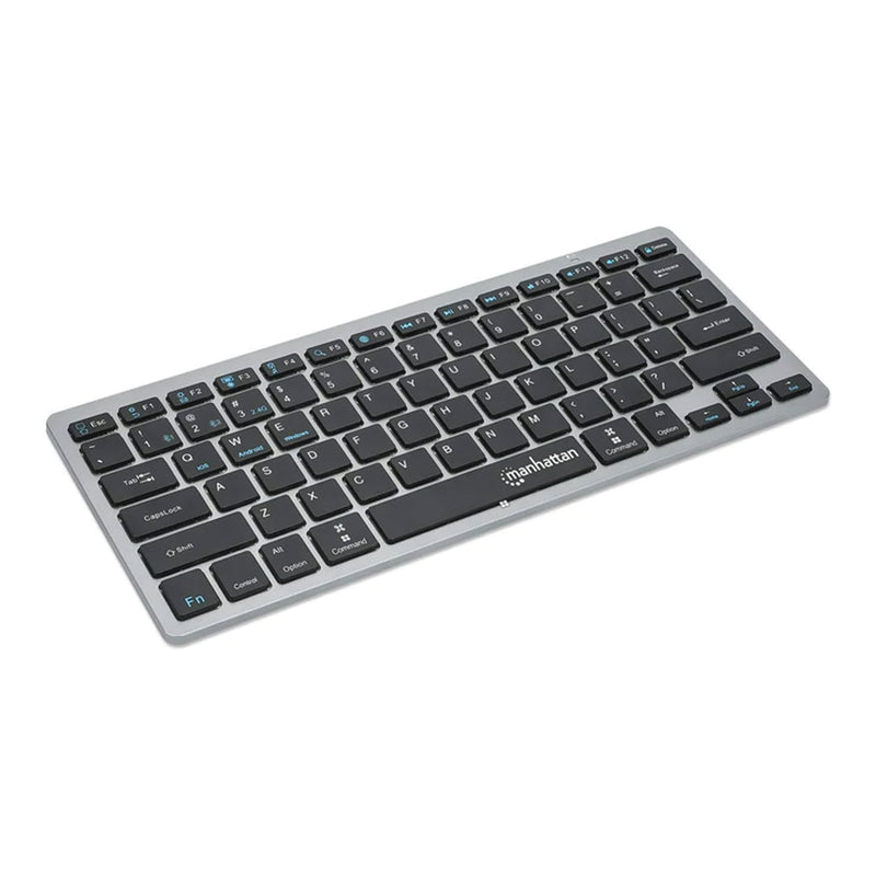 Manhattan 180559 Dark Gray Ultra Slim Dual-Mode Bluetooth 2.4GHz Wireless Keyboard