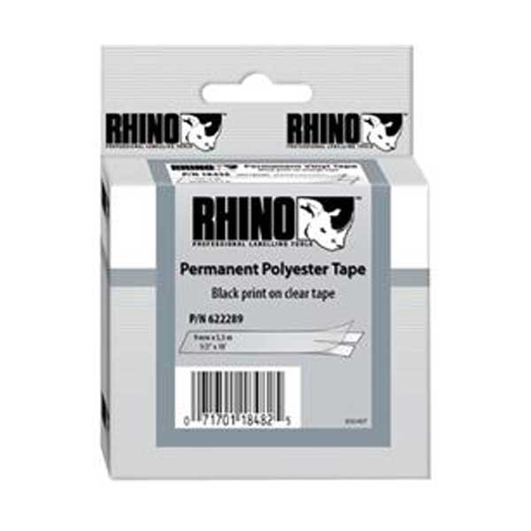 Dymo Rhino PRO 3/8" Clear Permanent Poly Tape