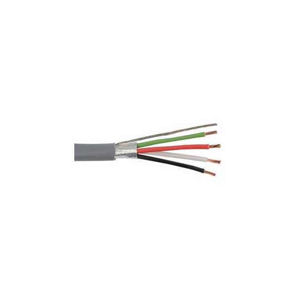 Tappan Wire & Cable Tappan 1880AB4M 18AWG, 4-Conductor, Shielded, PVC Wire with Drain, Sold by the foot Default Title
