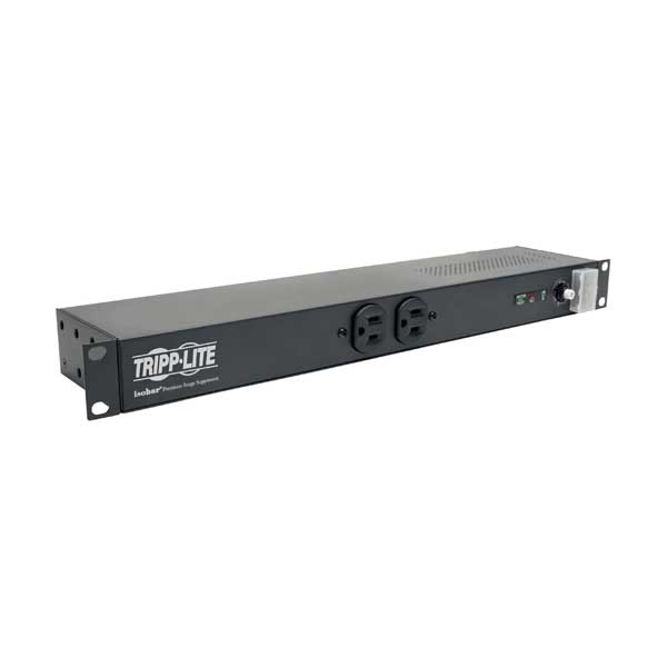 Tripp Lite Isobar 12-Outlet Network Server Surge Protector, 15 ft. Cord, 3840 Joules, 1U Rack Mount