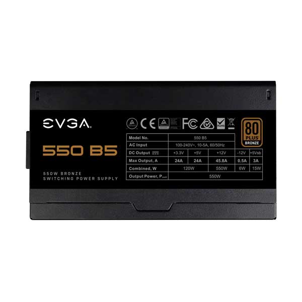 EVGA 220-B5-0550-V1 550W B5 Series Fully Modular 80 Plus BRONZE Power Supply