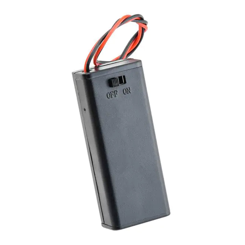 NTE 23-BH3-2 2-AAA Side-by-Side Battery Holder with Cover and On-Off Switch