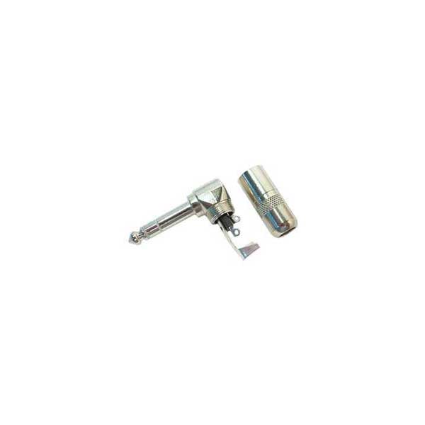 1/4" Stereo Right Angle Plug - 3 Conductor, Male