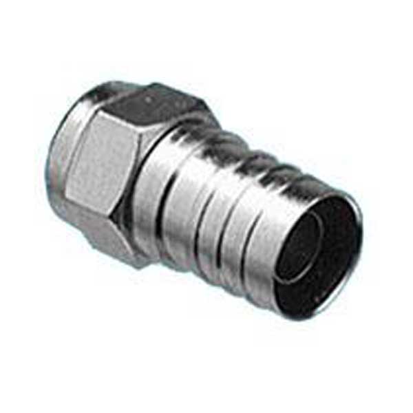 F Male Crimp Connector w/ Attached 1/2" Ring - RG-6