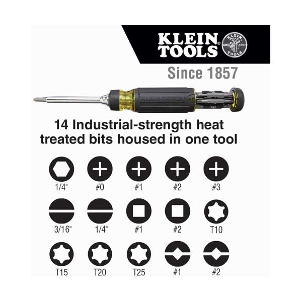 Klein Tools 32305 15-in-1 Multi-Bit Ratcheting Screwdriver
