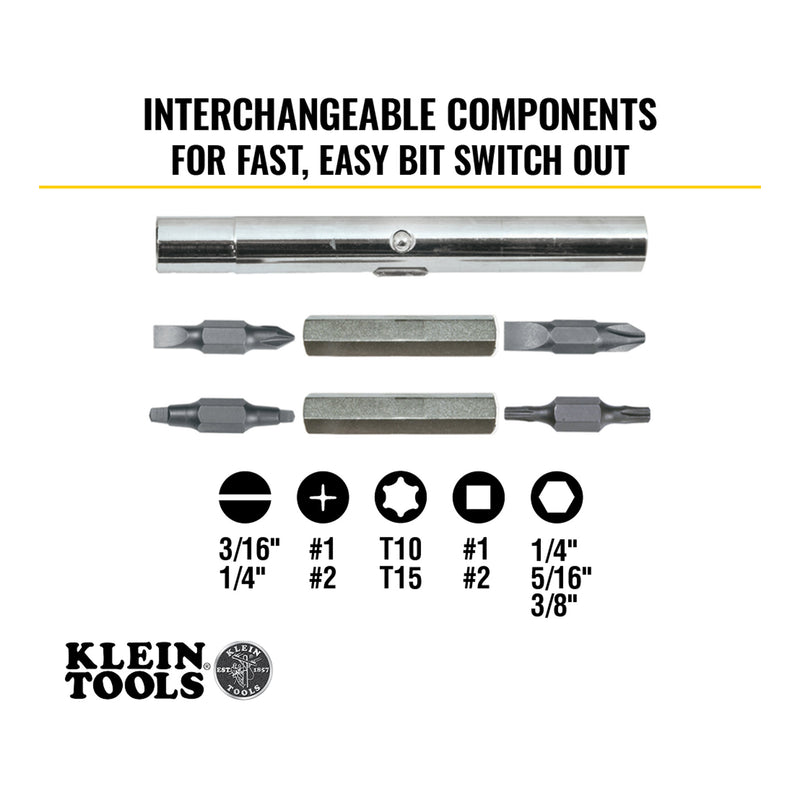 Klein Tools 32500 11-in-1 Multi-Bit Screwdriver / Nut Driver