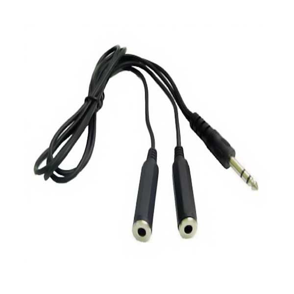 Calrad 35-501A 3ft Shielded 1/4in Stereo Plug to Dual 1/4in Stereo Jacks Y Cable
