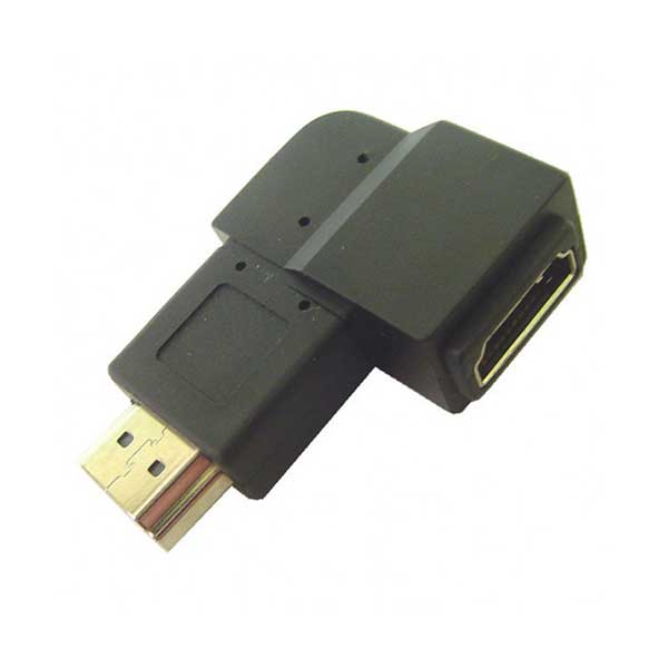 HDMI Right Angle Adapter M/F - Down Angle for Vertical or Left Horizontal