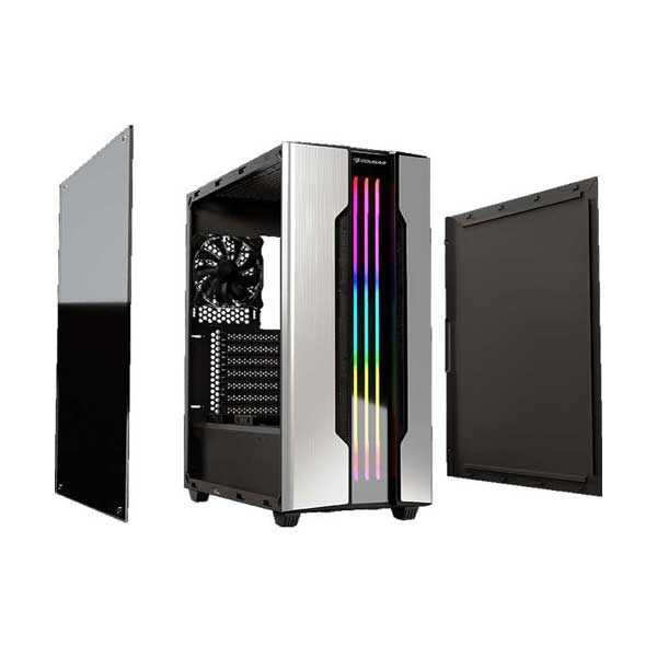 COUGAR 385BMB0.0002 Gemini S Silver RGB Mid-Tower Computer Case