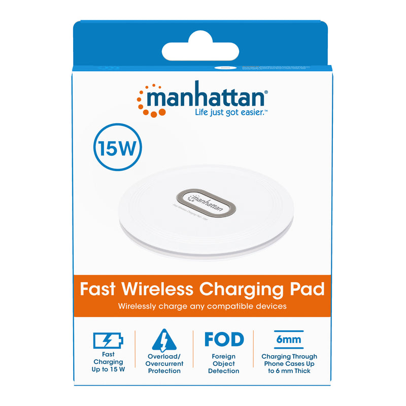 Manhattan 406024 15W Fast Wireless Charging Pad