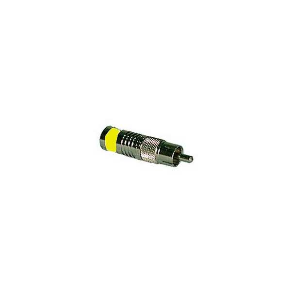 RCA Male Compression Connector for RG6 Cable (Yellow)