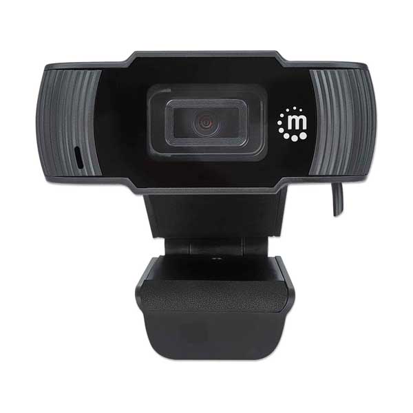 Manhattan 462006 2MP 1080p Full HD USB Webcam with Integrated Microphone and Adjustable Clip Base