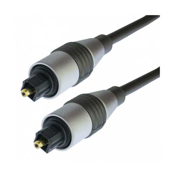 Calrad 55-504-3 3m Toslink to Toslink 5mm Spring Loaded Fiber Optic Cable