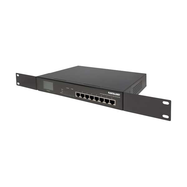 Intellinet 561310 8-Port Gigabit Ethernet Switch with 4 Ultra PoE Ports and LCD Screen