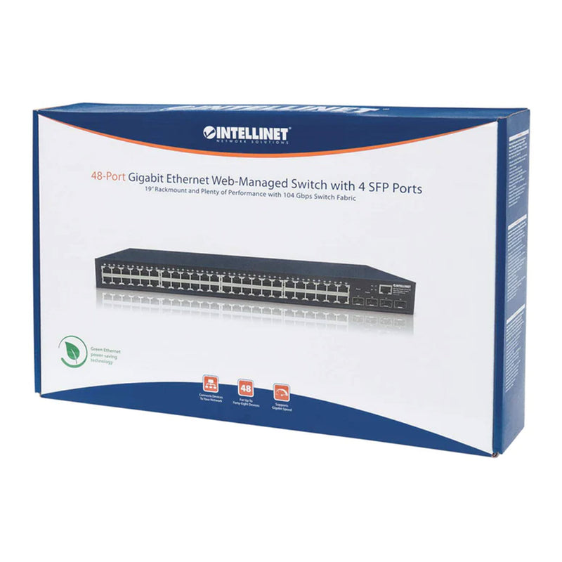 Intellinet 561334 48-Port Gigabit Ethernet Web-Managed Switch with 4 SFP Ports