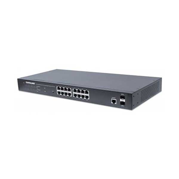 Intellinet 561341 16-Port Gigabit Ethernet PoE+ Web-Managed Switch