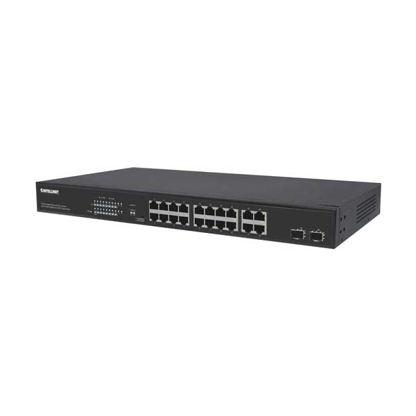 Intellinet Intellinet 561419 16-Port Gigabit Ethernet PoE+ Switch with 4 RJ45 Gigabit and 2 SFP Uplink Ports Default Title
