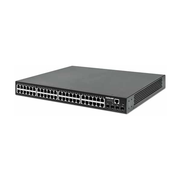 Intellinet 561587 48-Port Gigabit Ethernet PoE+ Layer2+ Managed Switch with Four 10G SFP+ Uplinks