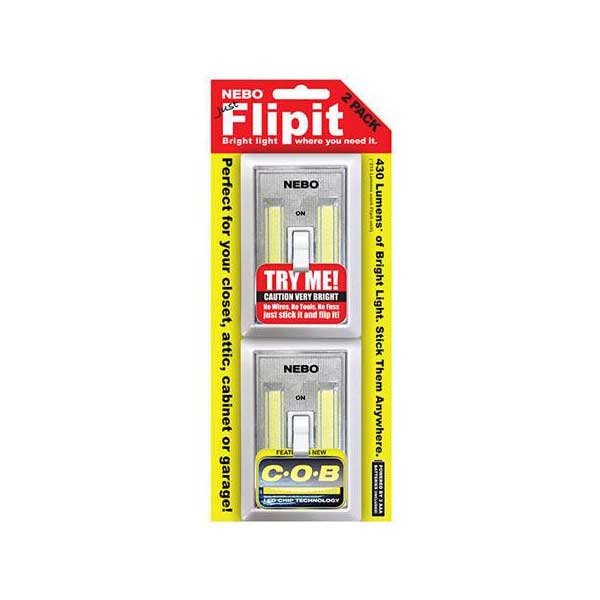 NEBO FlipIt Portable LED Light (2-pack)
