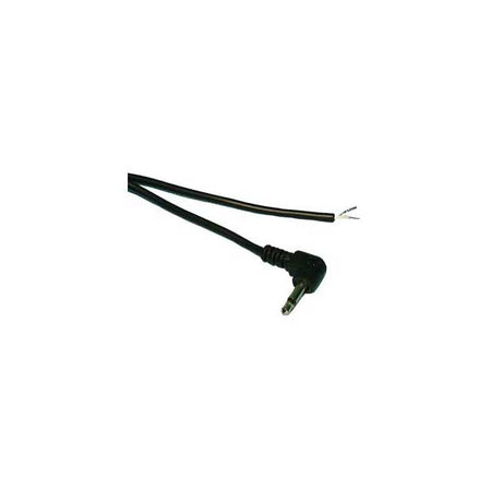 3.5mm Right Angle Mono Plug to Bare Wire
