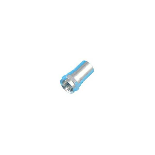 F Male Crimp Connector w/ Attached 1/2" Ring - RG-59TFE