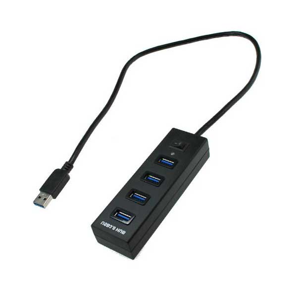 Calrad 72-147 4 Port Compact USB 3.0 Hub with On/Off Switch