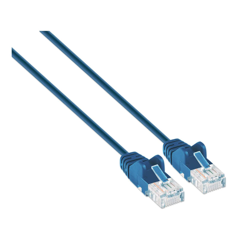 Intellinet 742177 10ft Blue Cat6 UTP Slim Network Patch Cable